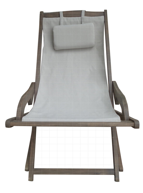 Knowland Outdoor Wood and Canvas Sling Arm Chair & Reviews Birch Lane